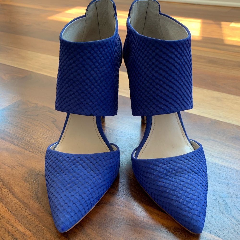 Vince Camuto Cobalt Blue Sinomin Two Piece Pumps